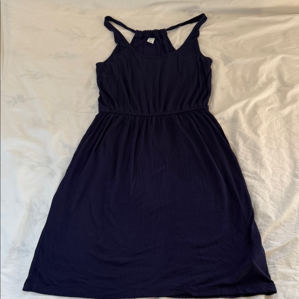 Old Navy Dark Blue Knit Sun Dress